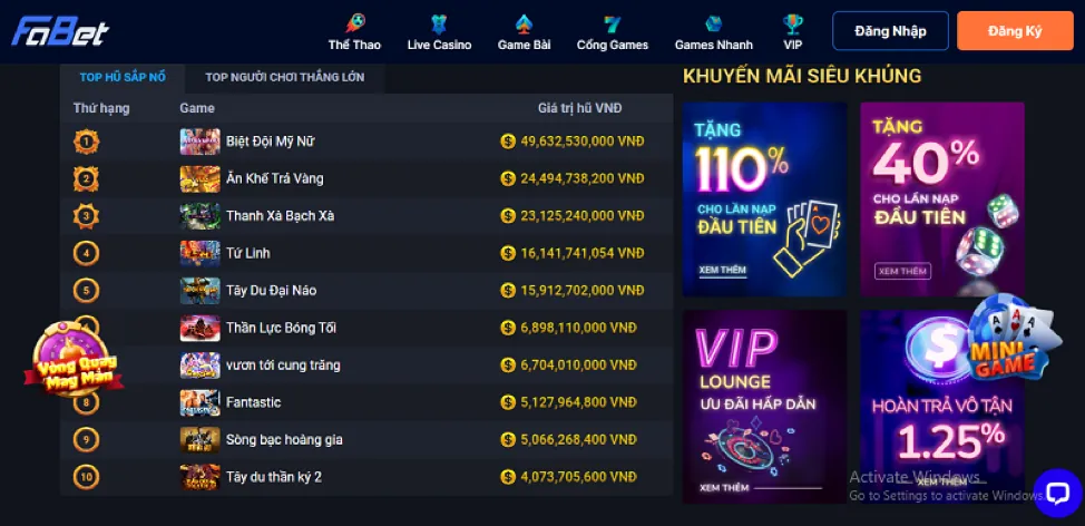 Người chơi đang lựa chọn máy nổ hũ trên giao diện vip79 nổ hũ